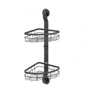 Двухъярусная угловая полка, проволока стальная, черный матовый, Easy, Milardo, EASCWS2M44 Двухъярусная угловая полка, проволока стальная, черный матовый, Easy, Milardo, EASCWS2M44