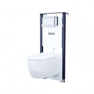 Комплект 3в1: подвесной унитаз, инсталляция и клавиша смыва хром, Basic, IDDIS (BASAI01i73) Комплект 3в1: подвесной унитаз, инсталляция и клавиша смыва хром, Basic, IDDIS (BASAI01i73)