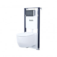 Комплект 3в1: подвесной унитаз, инсталляция и клавиша смыва черная, Basic, IDDIS (BASAI02i73) Комплект 3в1: подвесной унитаз, инсталляция и клавиша смыва черная, Basic, IDDIS (BASAI02i73)